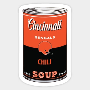 Cincinnati Bengals Soup Can Sticker